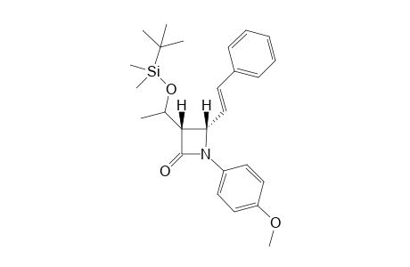 (1'R*,3R'*,4S*)-3-[1'-(tert-Butyldimethylsilyloxy)ethyl]-1-(4'-methoxyphenyl)-4-(2'-phenylethenyl)azetidin-2-one