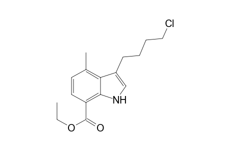 Ethyl 3-(4-chlorobutyl)-4-methyl-1H-indole-7-carboxylate