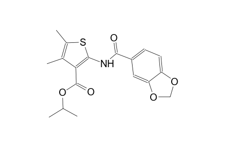 isopropyl 2-[(1,3-benzodioxol-5-ylcarbonyl)amino]-4,5-dimethyl-3-thiophenecarboxylate