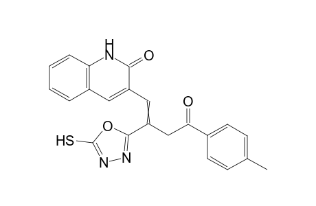 3-(2-(5-Mercapto-1,3,4-oxadiazol-2-yl)-4-oxo-4-(p-tolyl)but-1-en-1-yl)quinolin-2(1H)-one