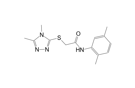 N-(2,5-dimethylphenyl)-2-[(4,5-dimethyl-4H-1,2,4-triazol-3-yl)sulfanyl]acetamide