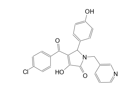 2H-pyrrol-2-one, 4-(4-chlorobenzoyl)-1,5-dihydro-3-hydroxy-5-(4-hydroxyphenyl)-1-(3-pyridinylmethyl)-
