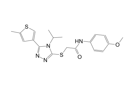2-{[4-isopropyl-5-(5-methyl-3-thienyl)-4H-1,2,4-triazol-3-yl]sulfanyl}-N-(4-methoxyphenyl)acetamide