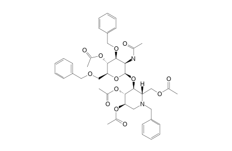 4-O-(2-ACETAMIDO-4-O-ACETYL-3,6-DI-O-BENZYL-2-DEOXY-BETA-D-MANNOPYRANOSYL)-N-BENZYL-2,3,6-TRI-O-ACETYL-1,5-DIDEOXY-1,5-IMINO-D-GLUCITOL