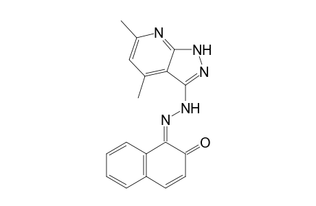 (1Z)-1-[(4,6-dimethyl-2H-pyrazolo[3,4-b]pyridin-3-yl)hydrazinylidene]-2-naphthalenone