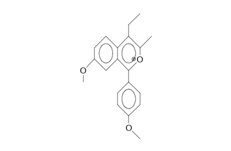 7,4'-Dimethoxy-1-phenyl-3-methyl-4-ethyl-isobenzpyrylium cation