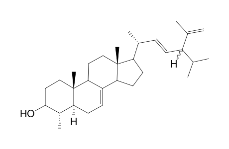 Violasterol A ( (22E)-4.alpha.-methyl-24-.xi.-isopropenyl-5-.alpha.-cholesta-7,22-diene-3.beta.-ol)