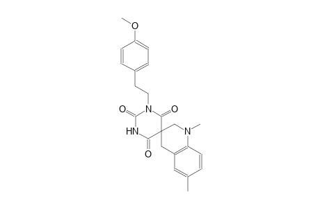 1-(4-methoxyphenethyl)-1',6'-dimethyl-2',4'-dihydro-1H,1'H-spiro[pyrimidine-5,3'-quinoline]-2,4,6(3H)-trione