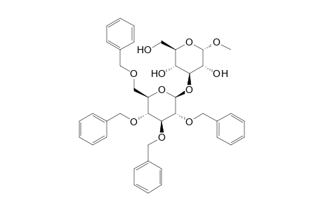 Methyl 3-O-(2',3',4',6'-tetra-O-benzyl-.beta.-D-glucopyranosyl)-.alpha.-D-glucopyranoside