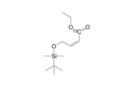 Ethyl [1-13C]-(Z)-4-((tert-butyldimethylsilyl)oxy)but-2-enoate