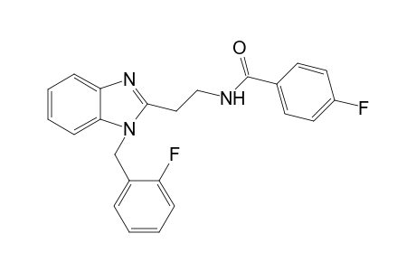 Benzamide, 4-fluoro-N-[2-[1-[(2-fluorophenyl)methyl]-1H-1,3-benzimidazol-2-yl]ethyl]-