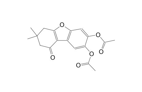 dibenzo[b,d]furan-1(2H)-one, 7,8-bis(acetyloxy)-3,4-dihydro-3,3-dimethyl-
