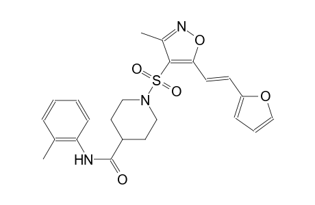 4-piperidinecarboxamide, 1-[[5-[(E)-2-(2-furanyl)ethenyl]-3-methyl-4-isoxazolyl]sulfonyl]-N-(2-methylphenyl)-