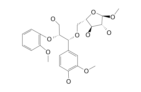 (2S,3R,4R,5R)-2-[[(1R,2R)-3-hydroxy-1-(4-hydroxy-3-methoxyphenyl)-2-(2-methoxyphenoxy)propoxy]methyl]-5-methoxyoxolane-3,4-diol