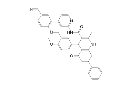 4-{3-[(4-cyanophenoxy)methyl]-4-methoxyphenyl}-2-methyl-5-oxo-7-phenyl-N-(2-pyridinyl)-1,4,5,6,7,8-hexahydro-3-quinolinecarboxamide