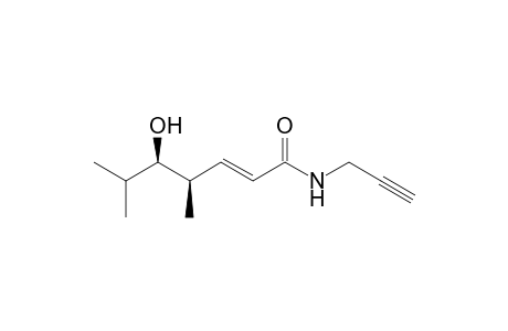 (E,4R,5R)-4,6-dimethyl-5-oxidanyl-N-prop-2-ynyl-hept-2-enamide