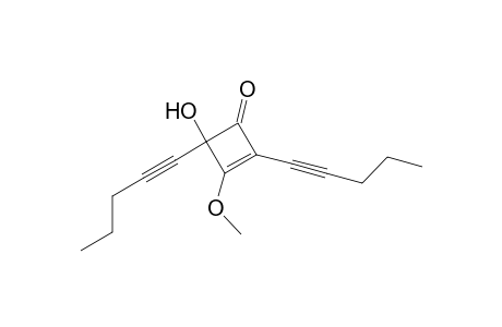 4-Hydroxy-3-methoxy-2,4-di-1-pentynyl-2-cyclobuten-1-one