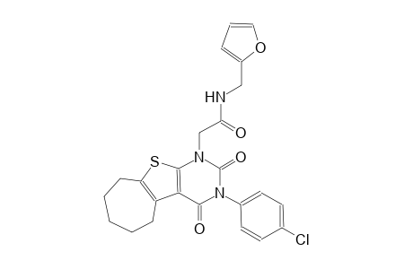 2-(3-(4-chlorophenyl)-2,4-dioxo-3,4,6,7,8,9-hexahydro-2H-cyclohepta[4,5]thieno[2,3-d]pyrimidin-1(5H)-yl)-N-(2-furylmethyl)acetamide