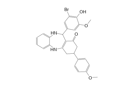 11-(3-bromo-4-hydroxy-5-methoxyphenyl)-3-(4-methoxyphenyl)-2,3,4,5,10,11-hexahydro-1H-dibenzo[b,e][1,4]diazepin-1-one