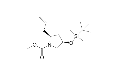 1-Pyrrolidinecarboxylic acid, 4-[[(1,1-dimethylethyl)dimethylsilyl]o xy]-2-(2-propenyl)-, methyl ester, (2S-cis)-