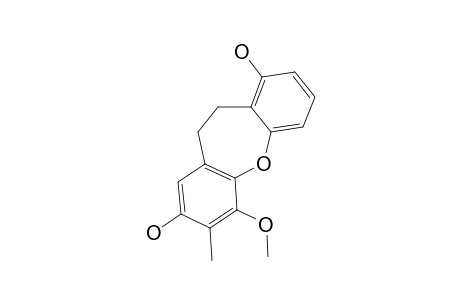 BAUHINOXEPIN_D;5,6-DIHYDRO-3,7-DIHYDROXY-1-METHOXY-2-METHYLDIBENZ-[B.F]-OXEPIN