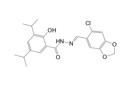 N'-[(E)-(6-chloro-1,3-benzodioxol-5-yl)methylidene]-2-hydroxy-3,5-diisopropylbenzohydrazide