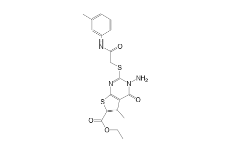 thieno[2,3-d]pyrimidine-6-carboxylic acid, 3-amino-3,4-dihydro-5-methyl-2-[[2-[(3-methylphenyl)amino]-2-oxoethyl]thio]-4-oxo-, ethyl ester