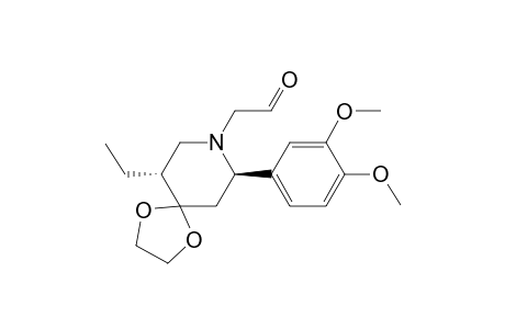 1,4-Dioxa-8-azaspiro[4.5]decane-8-acetaldehyde, 9-(3,4-dimethoxyphenyl)-6-ethyl-, trans-