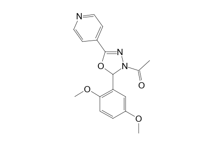 (+/-)-2-(2,5-DIMETHOXYPHENYL)-3-ACETYL-5-(PYRIDIN-4-YL)-2,3-DIHYDRO-1,3,4-OXADIAZOLE