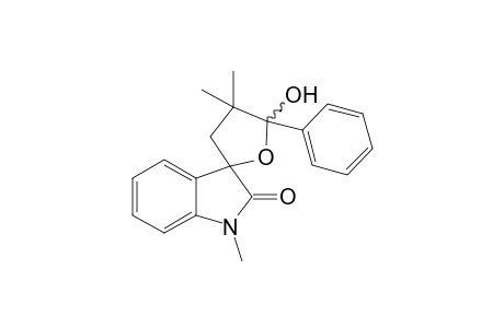 4,4,Dimethyl-5-hydroxy-5-phenyltetrahydrofuran-2-spiro-1'-methyl-1',3'-dihydroindol-2'-one