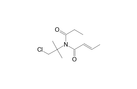 (E)-N-(1-Chloro-2-methylpropan-2-yl)-N-propionylbut-2-enamide