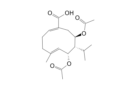 (1E,5E,7R,8S,9R)-7,9-diacetoxy-8-isopropyl-5-methyl-cyclodeca-1,5-diene-1-carboxylic acid