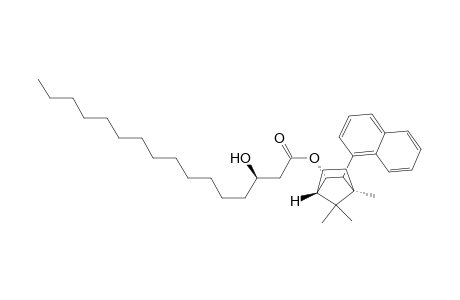 Hexadecanoic acid, 3-hydroxy-, 4,7,7-trimethyl-3-(1-naphthalenyl)bicyclo[2.2.1]hept-2-yl ester, [1S-[1.alpha.,2.alpha.(R*),3.alpha.,4.alpha.]]-