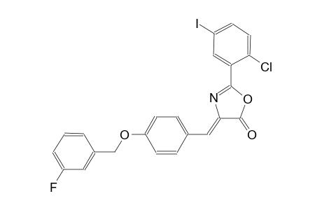 (4Z)-2-(2-chloro-5-iodophenyl)-4-{4-[(3-fluorobenzyl)oxy]benzylidene}-1,3-oxazol-5(4H)-one