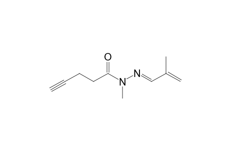 Methacrolein N-(pent-4-ynoyl)-N-methylhydrazone