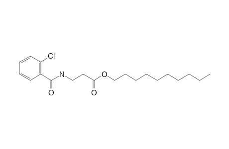 .beta.-Alanine, N-(2-chlorobenzoyl)-, decyl ester