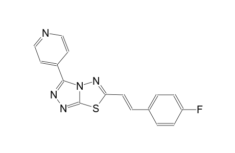 [1,2,4]triazolo[3,4-b][1,3,4]thiadiazole, 6-[(E)-2-(4-fluorophenyl)ethenyl]-3-(4-pyridinyl)-