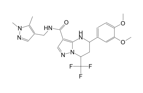 5-(3,4-dimethoxyphenyl)-N-[(1,5-dimethyl-1H-pyrazol-4-yl)methyl]-7-(trifluoromethyl)-4,5,6,7-tetrahydropyrazolo[1,5-a]pyrimidine-3-carboxamide