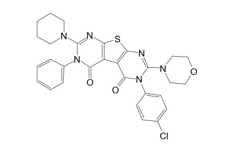 2-(4-Morpholinyl)-3-(4-chlorophenyl)-6-phenyl-7-(1-piperidinyl)thieno[2,3-d:5,4-d']dipyrimidine-4,5(3H,6H)-dione