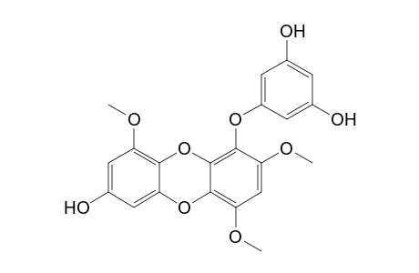 1-(3,5-Dihydroxyphenoxy)-2,4,9-trimethoxy-7-hydroxydibenzo-1,4-dioxin