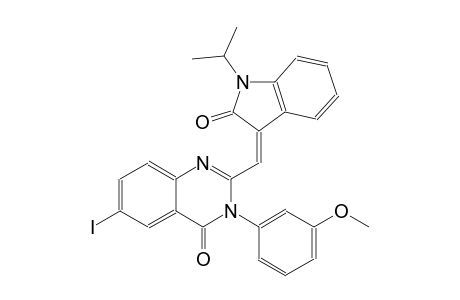 4(3H)-quinazolinone, 2-[(Z)-[1,2-dihydro-1-(1-methylethyl)-2-oxo-3H-indol-3-ylidene]methyl]-6-iodo-3-(3-methoxyphenyl)-