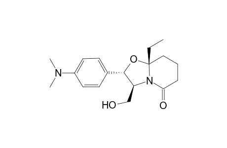 (2S,3S,8aR)-2-(4-(dimethylamino)phenyl)-8a-ethyl-3-(hydroxymethyl)tetrahydro-2H-oxazolo[3,2-a]pyridin-5(3H)-one
