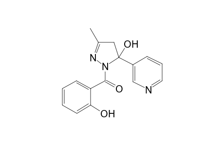 (5-Hydroxy-3-methyl-5-pyridin-3-yl-4,5-dihydropyrazol-1-yl)(2-hydroxy-phenyl)methanone