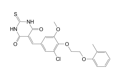 5-[3-chloro-5-methoxy-4-[2-(2-methylphenoxy)ethoxy]benzylidene]-2-thioxo-hexahydropyrimidine-4,6-quinone