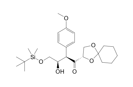 (2S,4R,5R)-1,2-O-Cyclohexylidene-6-O-(tert-butyldimethylsilyl)-1,2,5,6-tetrahydroxy-4-(4-methoxyphenyl)hexan-3-one