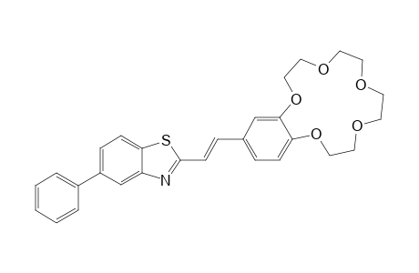 1-(2'-Benzothiazolyl)ethenyl-5-phenyl-1,4,7,10,13-pentaoxabenzo[3,4-b][15-crown-5]