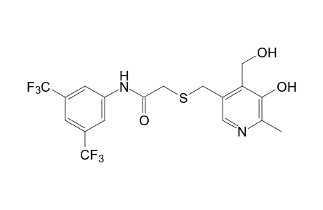 alpha,alpha,alpha,alpha',alpha',alpha'-HEXAFLUORO-2-{{[5-HYDROXY-4-(HYDROXYMETHYL)-6-METHYL-3-PYRIDYL]METHYL}THIO}-3',5'-ACETOXYLIDIDE