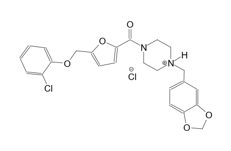 piperazinium, 1-(1,3-benzodioxol-5-ylmethyl)-4-[[5-[(2-chlorophenoxy)methyl]-2-furanyl]carbonyl]-, chloride