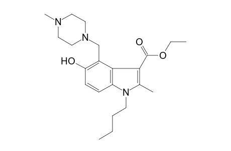 1-Butyl-3-carbethoxy-2-methyl-4-[(4-methylpiperazin-1-ium-1-yl)methyl]indol-5-olate