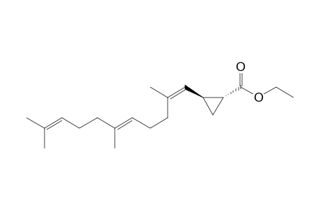 Ethyl trans-2-[(1Z,5E)-2,6,10-trimethyl-1,5,9-undecatrienyl]cyclopropanecarboxylate